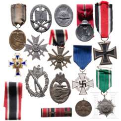 A small group of orders and badges