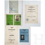 Document grouping of an Unteroffizier serving with Kampfgeschwader 100, Luftwaffe Honor Goblet winner - Foto 1