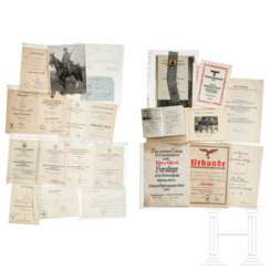 Mixed lot of certificates and documents