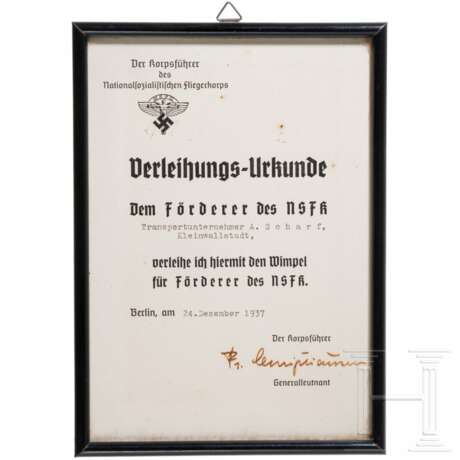 A certificate to the pennant for sponsors of the NSFK - photo 1