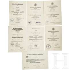 An extensive collection of award documents
