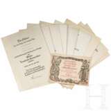 Seven documents and awards to the golden and silver Faithful Service decoration - photo 1