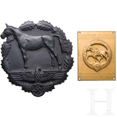 A plaque "For services to the military training of the German horse youth" - photo 1 A plaque "For services to the military training of the German horse youth" - photo 1