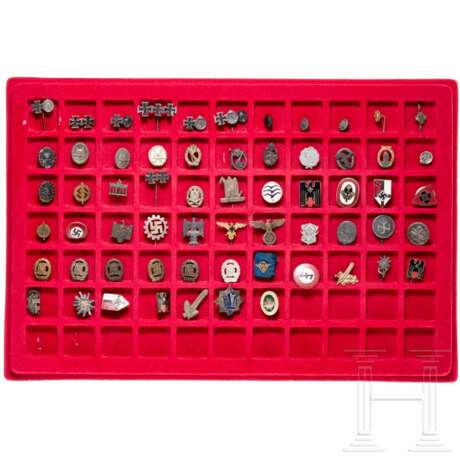 A collection of miniatures, pins and membership badges, with Knight's Cross miniature - фото 4