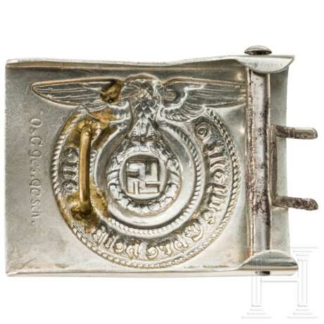 An SS EM/NCO belt buckle, manufacturer O&C (nickel) - фото 2