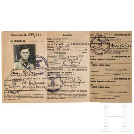 Document grouping of a HJ leader, up to SS-Rottenführer - Foto 2