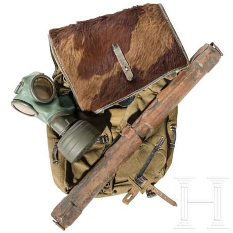 An equipment collection with barrel carrier 42, Y-strap, gas masks, belts and MG 13 magazine pouches - photo 2 An equipment collection with barrel carrier 42, Y-strap, gas masks, belts and MG 13 magazine pouches - photo 2