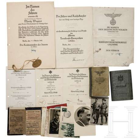 A collection of portrait photos, postcards and documents - photo 2