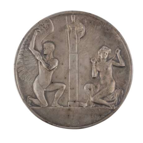 Hessen - Versilberte Bronzemedaille 1908. Auf die - photo 3