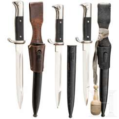 Three dress bayonets KS98, various manufacturers