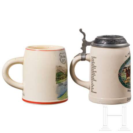 A reservist's mug I.R. 37 and a commemorative mug "Einmarsch in Sudetenland" - photo 2