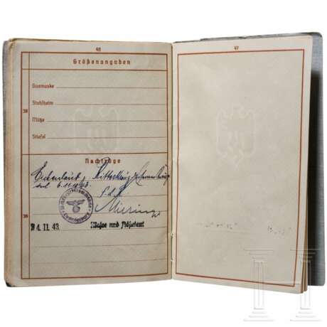 Siegfried Grabert, bearer of the Oak Leaves – his military service book for Lehr-Regiment z.b.V. 800 "Brandenburg" - photo 2 Siegfried Grabert, bearer of the Oak Leaves – his military service book for Lehr-Regiment z.b.V. 800 "Brandenburg" - photo 2