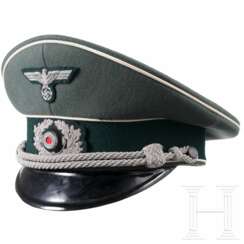 A visor cap for infantry officers