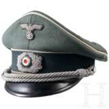 An Infantry visor cap and insignia of Oberleutnant Walter Schmidt - photo 2