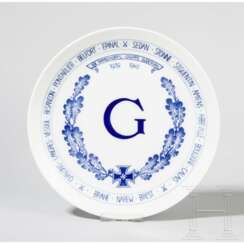 A Meissen plate "XIX Armeekorps - Gruppe Guderian -1939-1940"