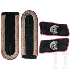 Rank insignia for the black uniform of a NCO in the armored forces