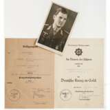 Norbert Kujacinski - document grouping of the Knight's Cross Winner serving with Panzer-Regiment 23 - photo 2