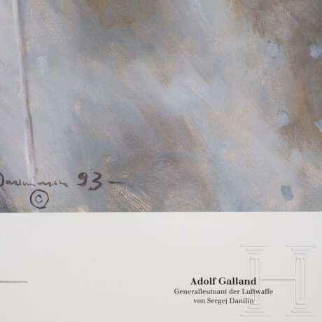 Adolf Galland - a signed art print by the Russian artist Sergej Danilin, 1995 - photo 3 Adolf Galland - a signed art print by the Russian artist Sergej Danilin, 1995 - photo 3