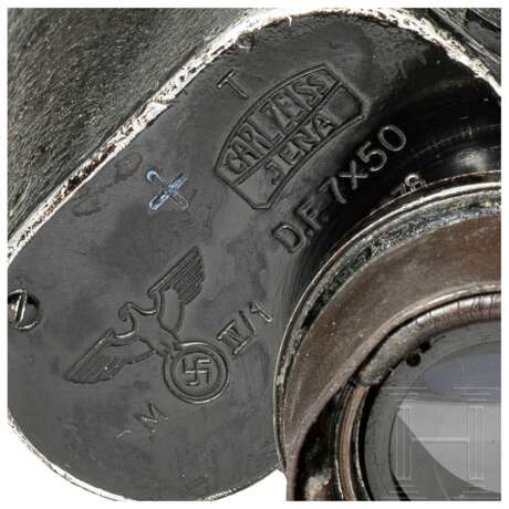 Binoculars DF 7x50 with eye pieces for gas mask, C. Zeiss, Jena, Kriegsmarine , Artillery, 1940 - photo 7