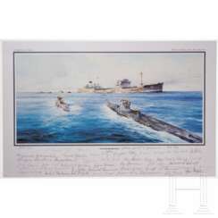 Art print "Atlantic Rendezvous" by Robert Taylor with numerous signatures