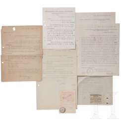 NSDAP-Ortsgruppe Fürth - rare documents of its establishment between September 18 and November 5, 1923, with an early signature by Albert Forster
