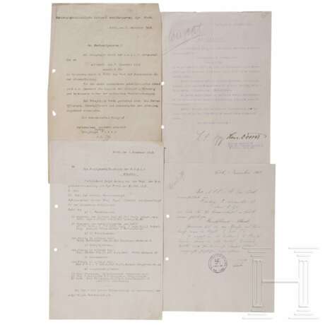 NSDAP-Ortsgruppe Fürth - rare documents of its establishment between September 18 and November 5, 1923, with an early signature by Albert Forster - photo 2 NSDAP-Ortsgruppe Fürth - rare documents of its establishment between September 18 and November 5, 1923, with an early signature by Albert Forster - photo 2
