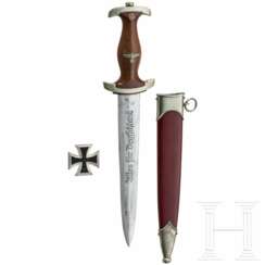 An SA Service Dagger "Nm" with storm number, manufacturer May & vom Hau, with 1939 Iron Cross 1st Class