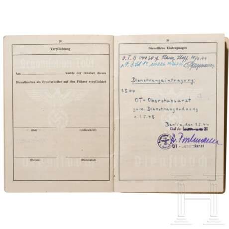 A small collection concerning the Organisation Todt (OT) - photo 3 A small collection concerning the Organisation Todt (OT) - photo 3