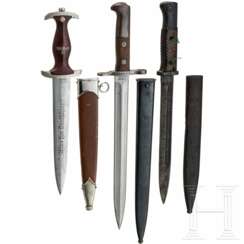 Three edged weapons