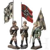 Ten Elastolin and Lineol soldiers with standard bearers, marching and in goose-step - photo 3