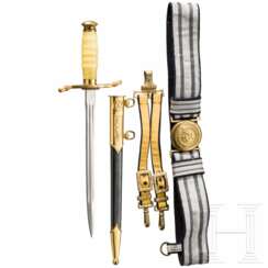 A dagger of honour and a parade sash for officers of the NVA Volksmarine