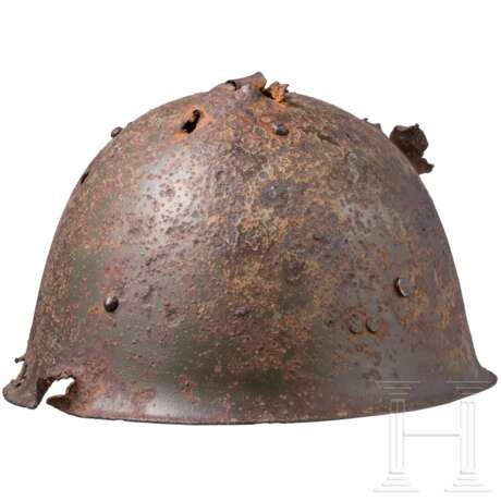 An experimental helmet with internal reinforcement used by the Imperial Japanese Army - photo 1 An experimental helmet with internal reinforcement used by the Imperial Japanese Army - photo 1