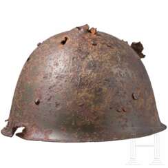 An experimental helmet with internal reinforcement used by the Imperial Japanese Army