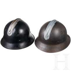Two firefighter helmets