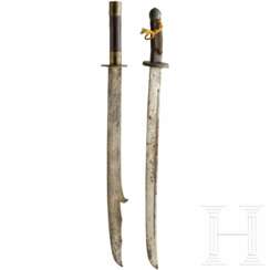 Zwei schwere Dao, China, um 1900