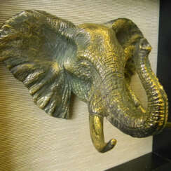 Elephant (Wall Mounted African Elephant sculpture)