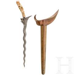 Kris mit Beingriff, wohl Bali, um 1900