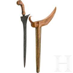 Kris mit Wrangka iras, Zentraljava, Indonesien, 1. Hälfte 20. Jhdt.