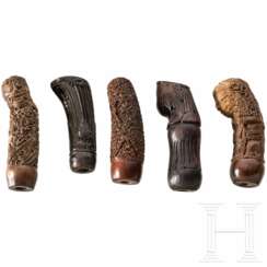 Fünf Java-Griffe, Indonesien, 19. Jhdt.