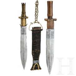 Zwei Messer der Fang, Gabun/Kamerun, 20. Jhdt.