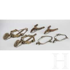 Drei Paar Sporen, Spanien, 18./19. Jhdt.