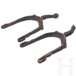 Paar eiserne Cowboy-Sporen von der Marke Roldan, Mexiko, 1. H. 20. Jhdt.