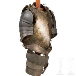 Knechtischer Harnisch, deutsch, um 1600, zusammengestellt aus originalen und späteren Teilen
