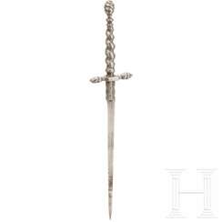 Schlankes Stilett mit gedrehtem Griff, Historismus unter Verwendung alter Teile aus dem 18. Jhdt.