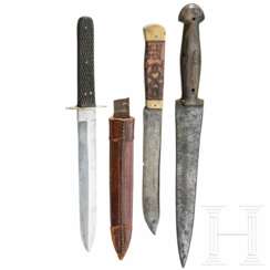 Drei Messer, England(?), 19. Jhdt.