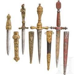 Vier Zierdolche, Spanien/Frankreich, um 1880