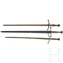 Drei Dekorations-Schwerter, deutsch, um 1900