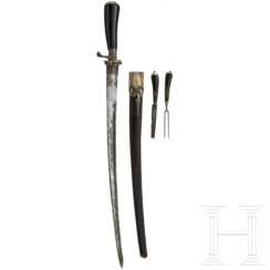 Silbermontierte Jagdplaute, deutsch, datiert 1757