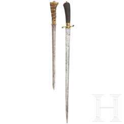 Zwei Hirschfänger, deutsch, 18. Jhdt.