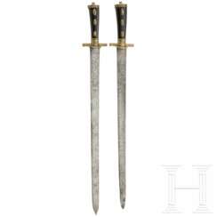 Zwei Hirschfänger, deutsch, um 1800